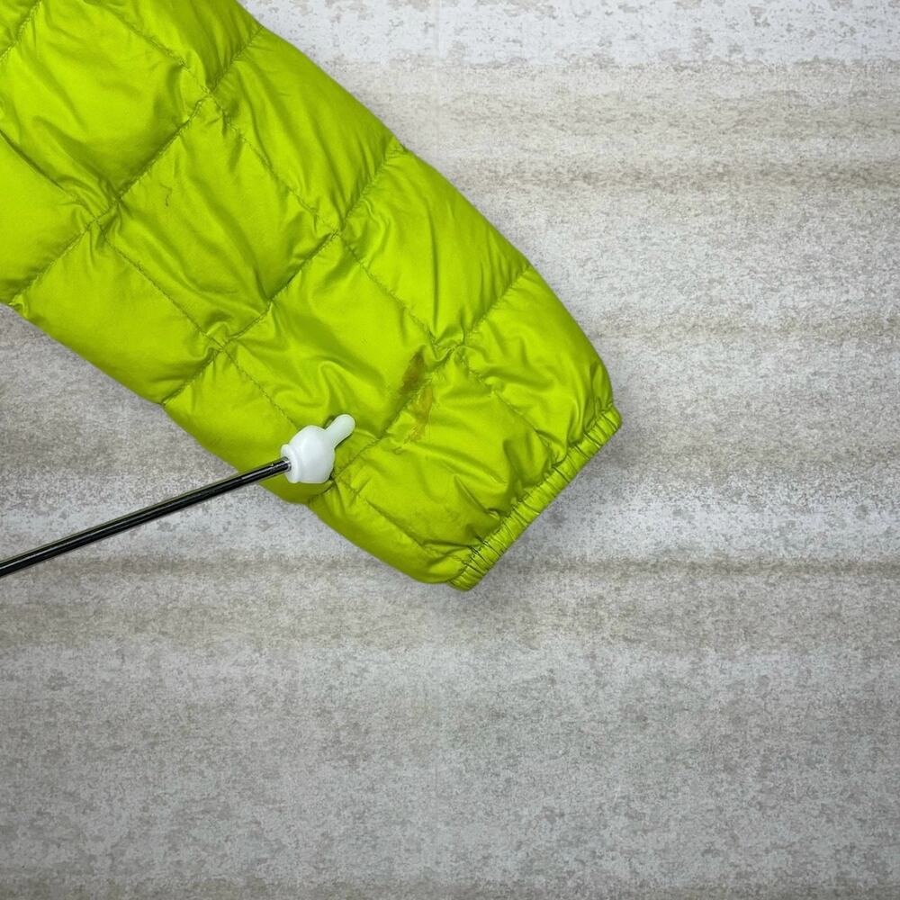 Vintage Y2K Marmot Puffer Jacket Youth XL Electric Green Polyester Full Zip - Picture 5 of 5